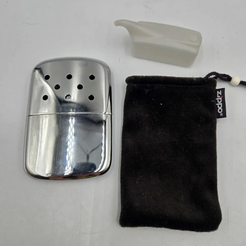 Zippo Refillable Hand Warmer Chrome Silver 12-Hour Unused With Felt Case 4